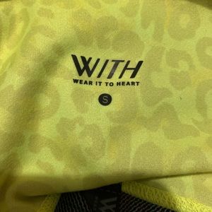 WITH Neon Yellow Cheetah Legging